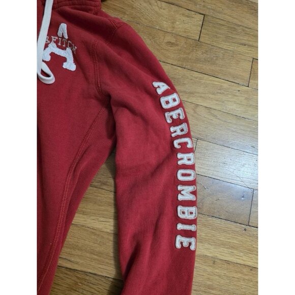 ABERCROMBIE & FITCH Womens Graphic Zip Hoodie Sweater Small Red A001184 - Picture 6 of 9